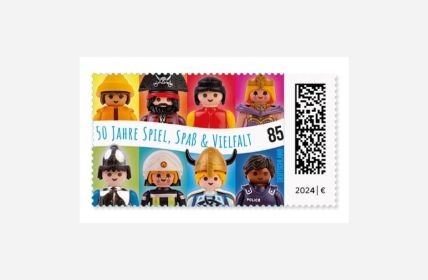 Deutsche Post und Playmobil präsentieren Sonderbriefmarke (Foto: Deutsche Post. PLAYMOBIL)